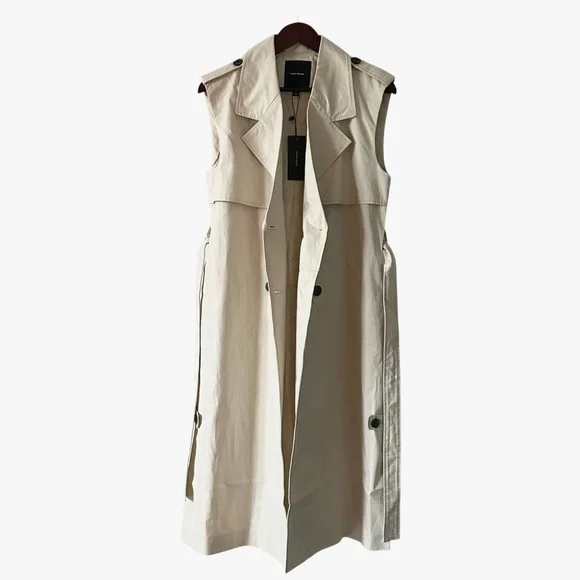 Vero Moda Sleeveless Trench Coat Vest Cream
Beige Size M NWT - Picture 5 of 15